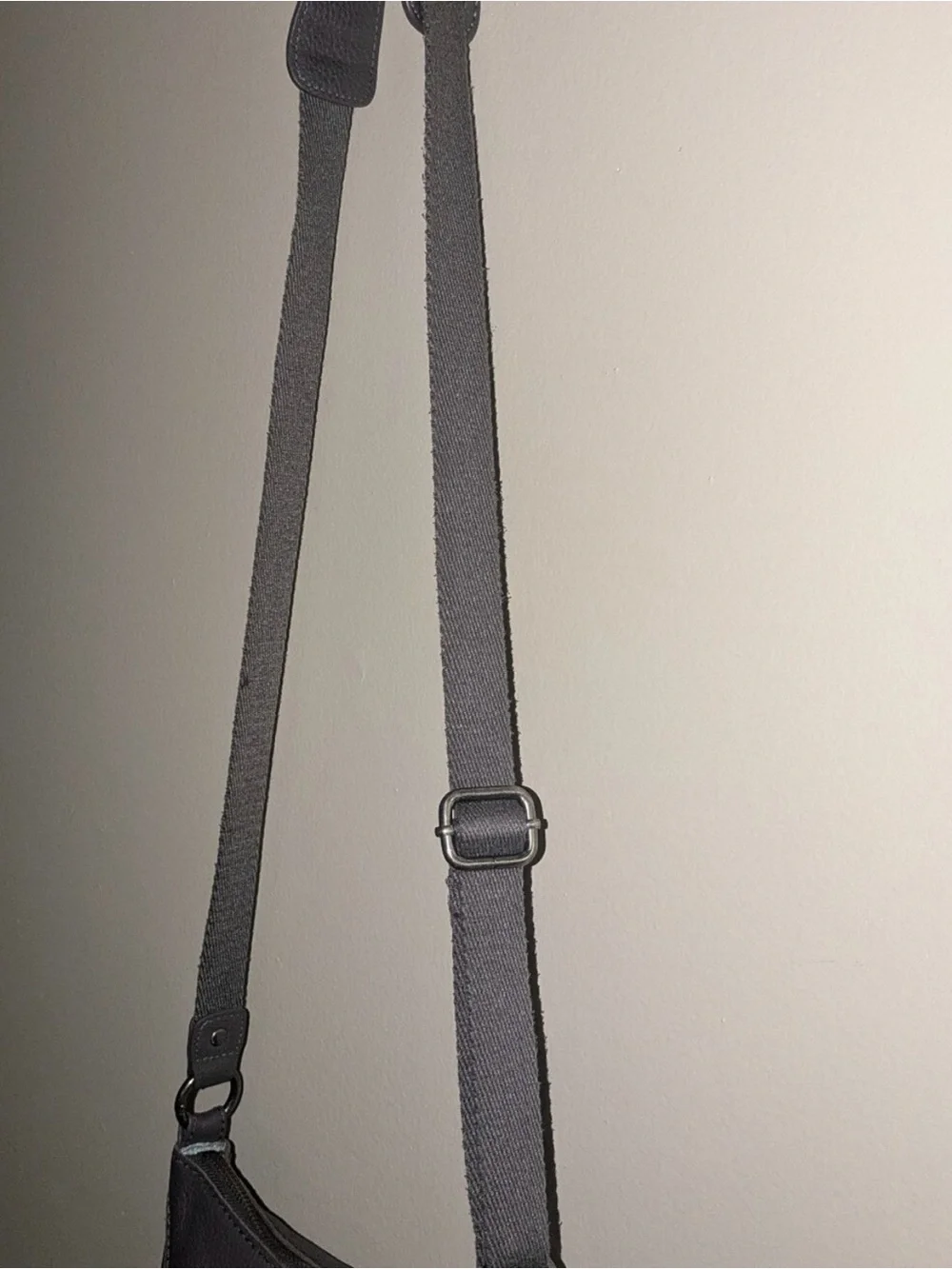 The Sak Pebbled Leather Crossbody Bag in Taupe Gray